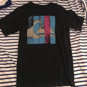 Quiksilver Black T-Shirt with Logo Design